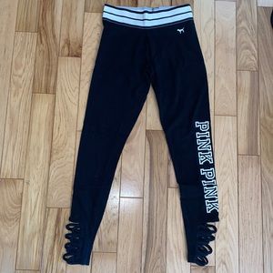 Victoria’s Secret Pink Black Ankle Cut Leggings